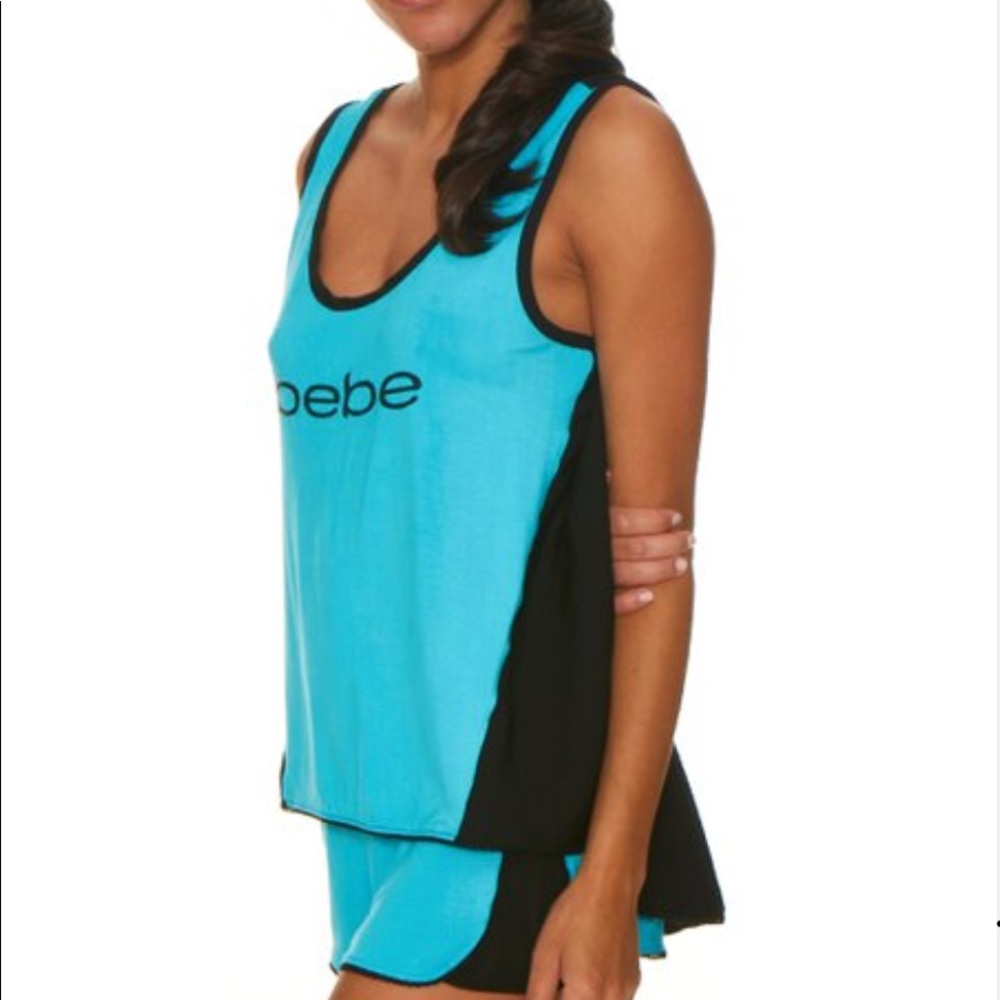 *NWT BEBE Turquoise & Black Pajama Set - Women - Picture 5 of 5